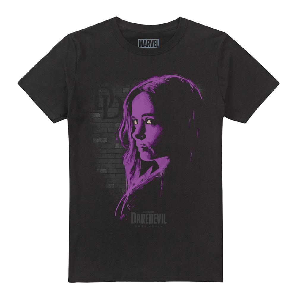 Black - Front - Daredevil Unisex Adult Jessica Jones Paint T-Shirt