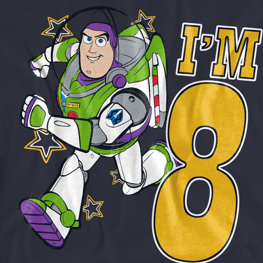 Deep Navy - Pack Shot - Toy Story Womens-Ladies I´m 8 Buzz Lightyear Birthday T-Shirt