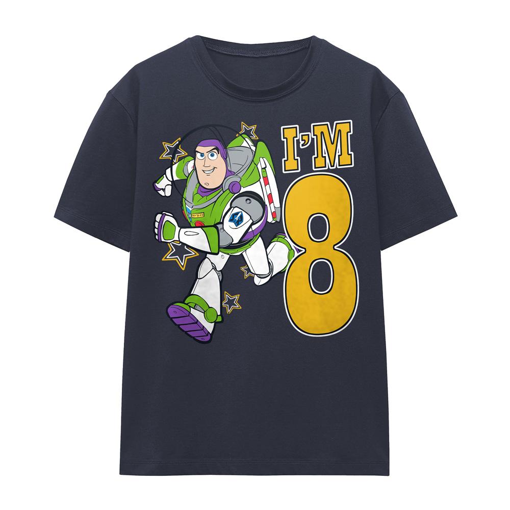 Deep Navy - Front - Toy Story Womens-Ladies I´m 8 Buzz Lightyear Birthday T-Shirt