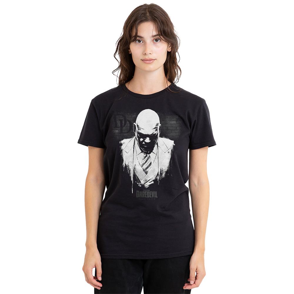 Black - Back - Daredevil Womens-Ladies Mayor Fisk Kingpin Paint T-Shirt