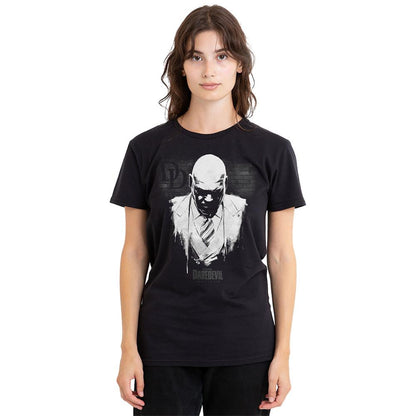 Black - Back - Daredevil Womens-Ladies Mayor Fisk Kingpin Paint T-Shirt