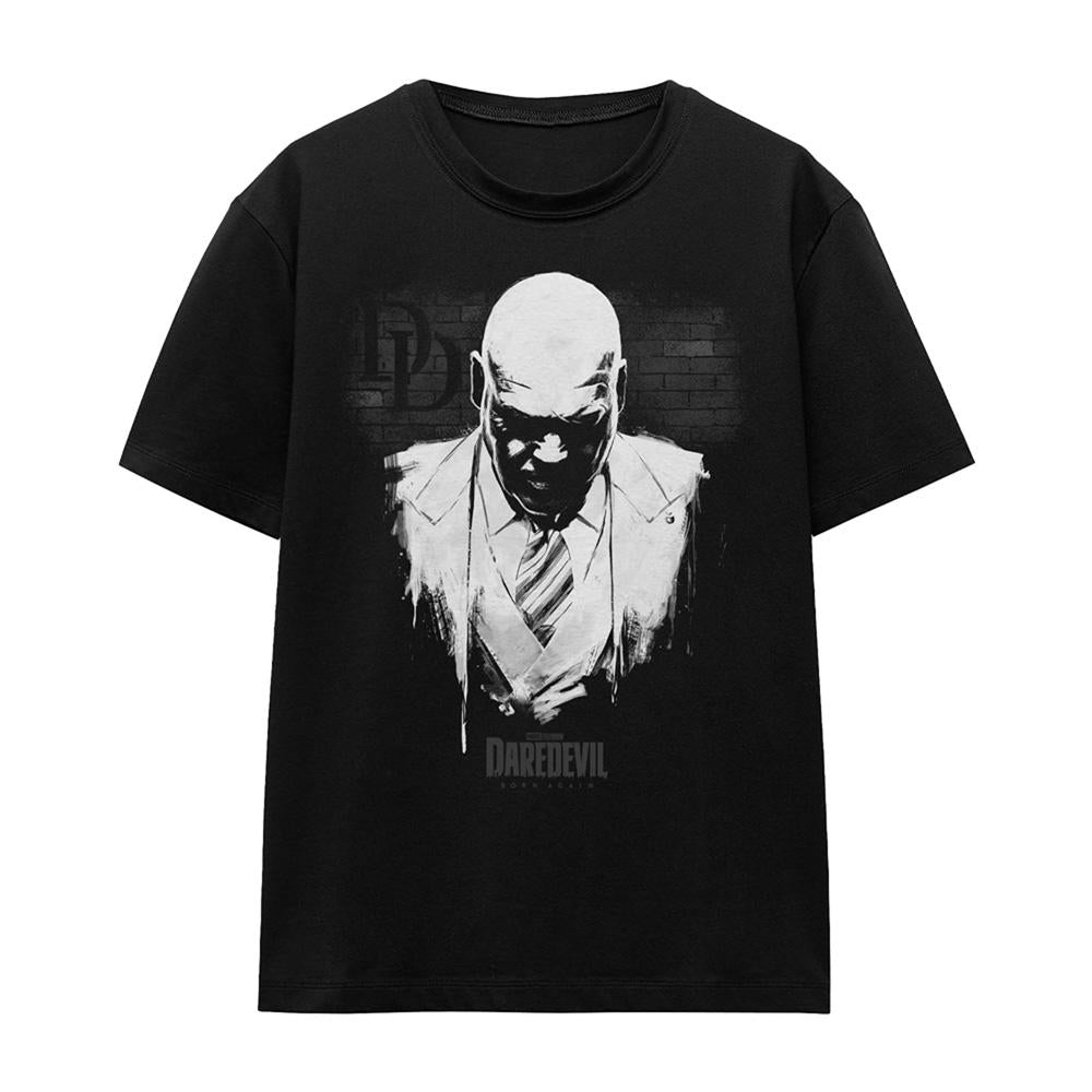 Black - Front - Daredevil Womens-Ladies Mayor Fisk Kingpin Paint T-Shirt