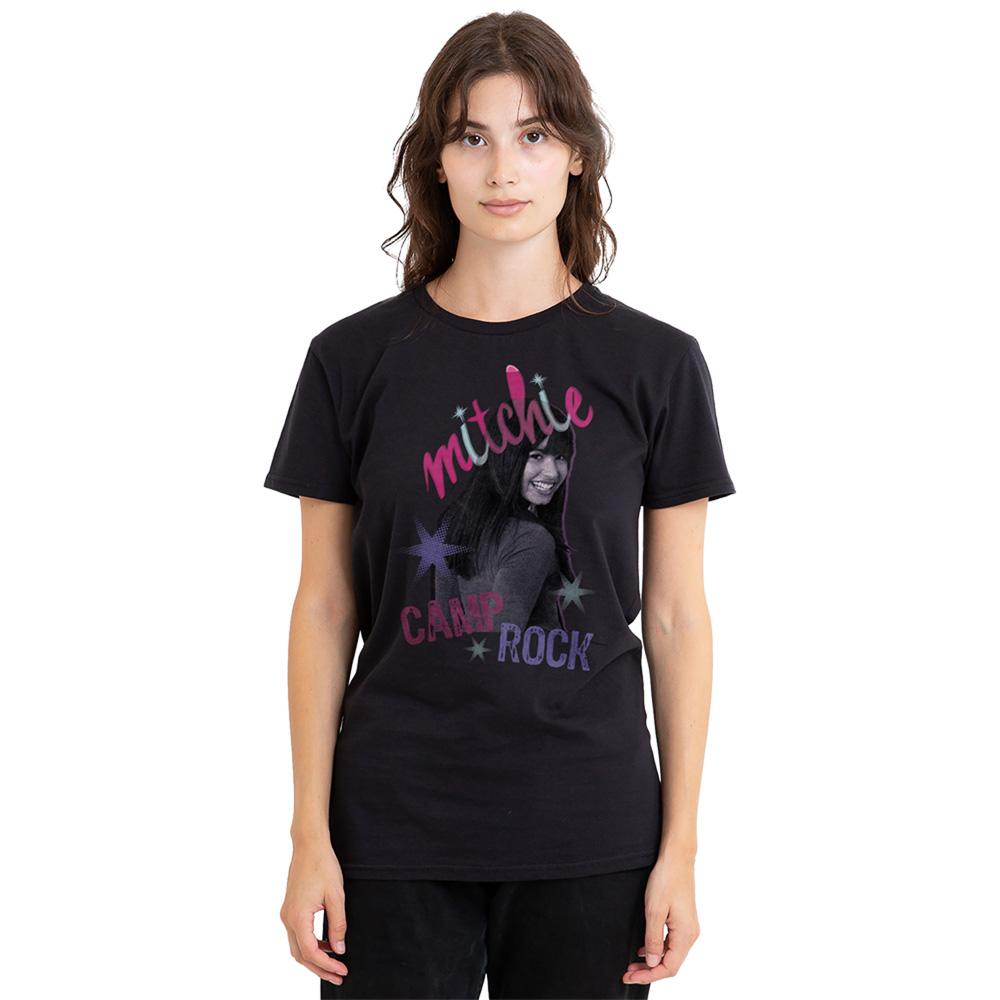 Black - Back - Camp Rock Womens-Ladies Mitchie Airbrush T-Shirt