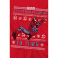 Red - Side - Spider-Man Mens Christmas Sweater T-Shirt
