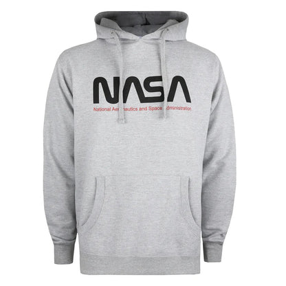 Sports Grey - Front - NASA Mens Insignia Hoodie