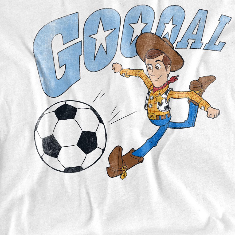 White - Back - Toy Story Childrens-Kids Goal Woody T-Shirt