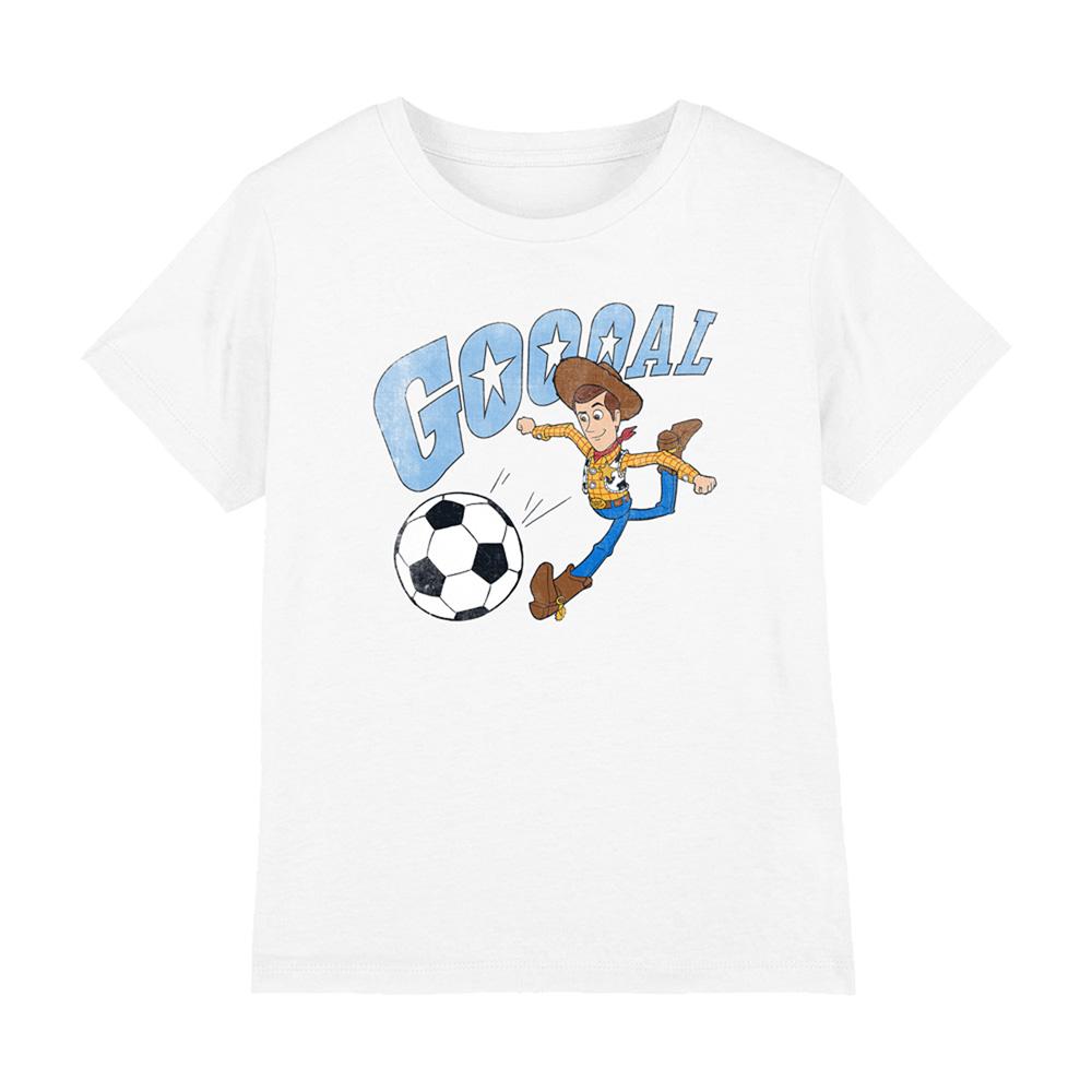 White - Front - Toy Story Childrens-Kids Goal Woody T-Shirt
