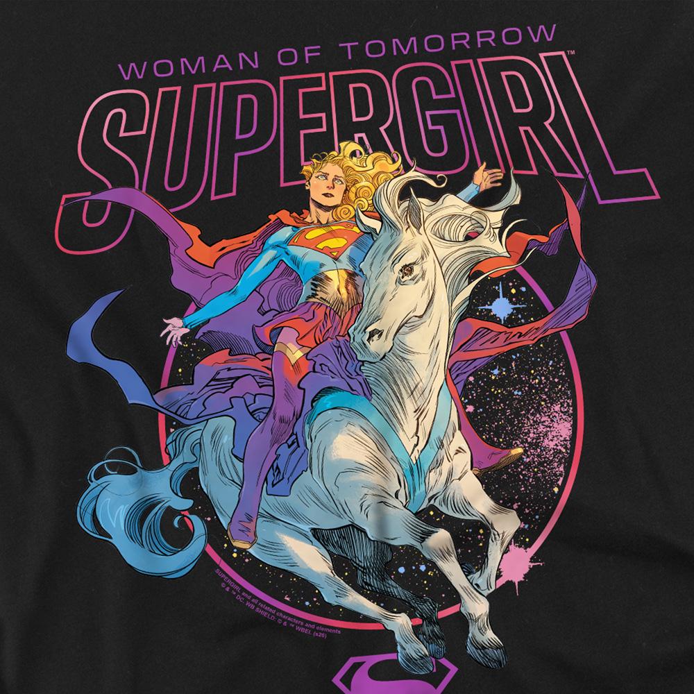 Black - Pack Shot - Supergirl Unisex Adult Woman Of Tomorrow Comet T-Shirt
