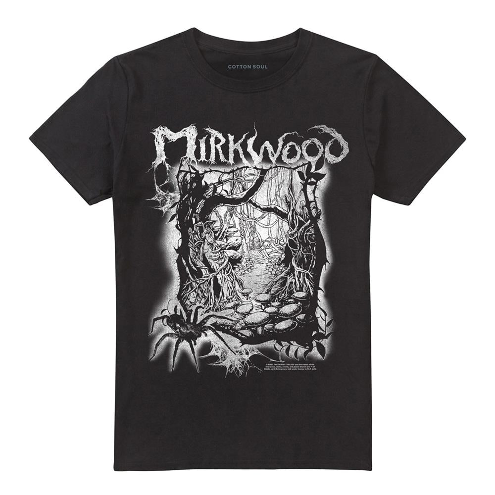 Black - Front - The Hobbit Unisex Adult Mirkwood T-Shirt