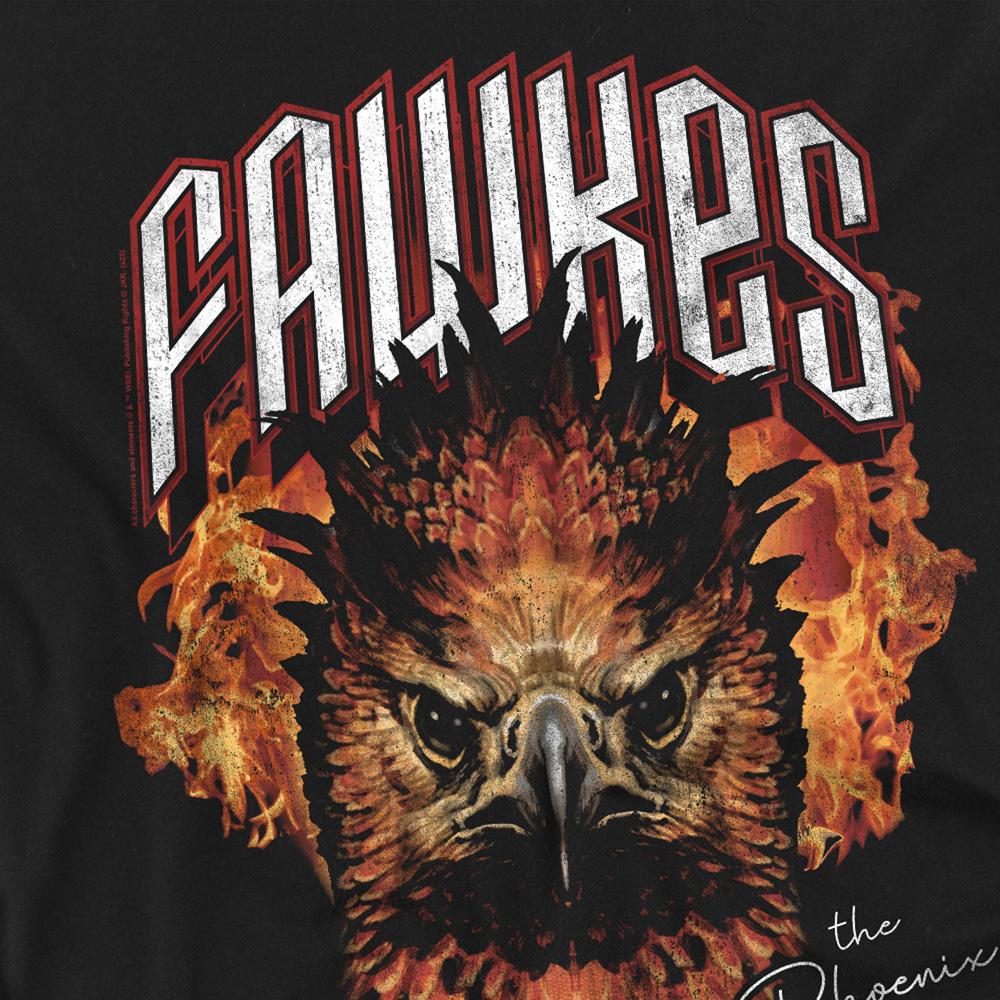 Black - Pack Shot - Harry Potter Unisex Adult The Phoenix Fawkes Flames T-Shirt