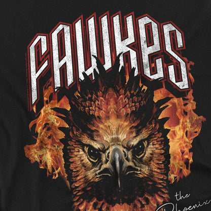 Black - Pack Shot - Harry Potter Unisex Adult The Phoenix Fawkes Flames T-Shirt