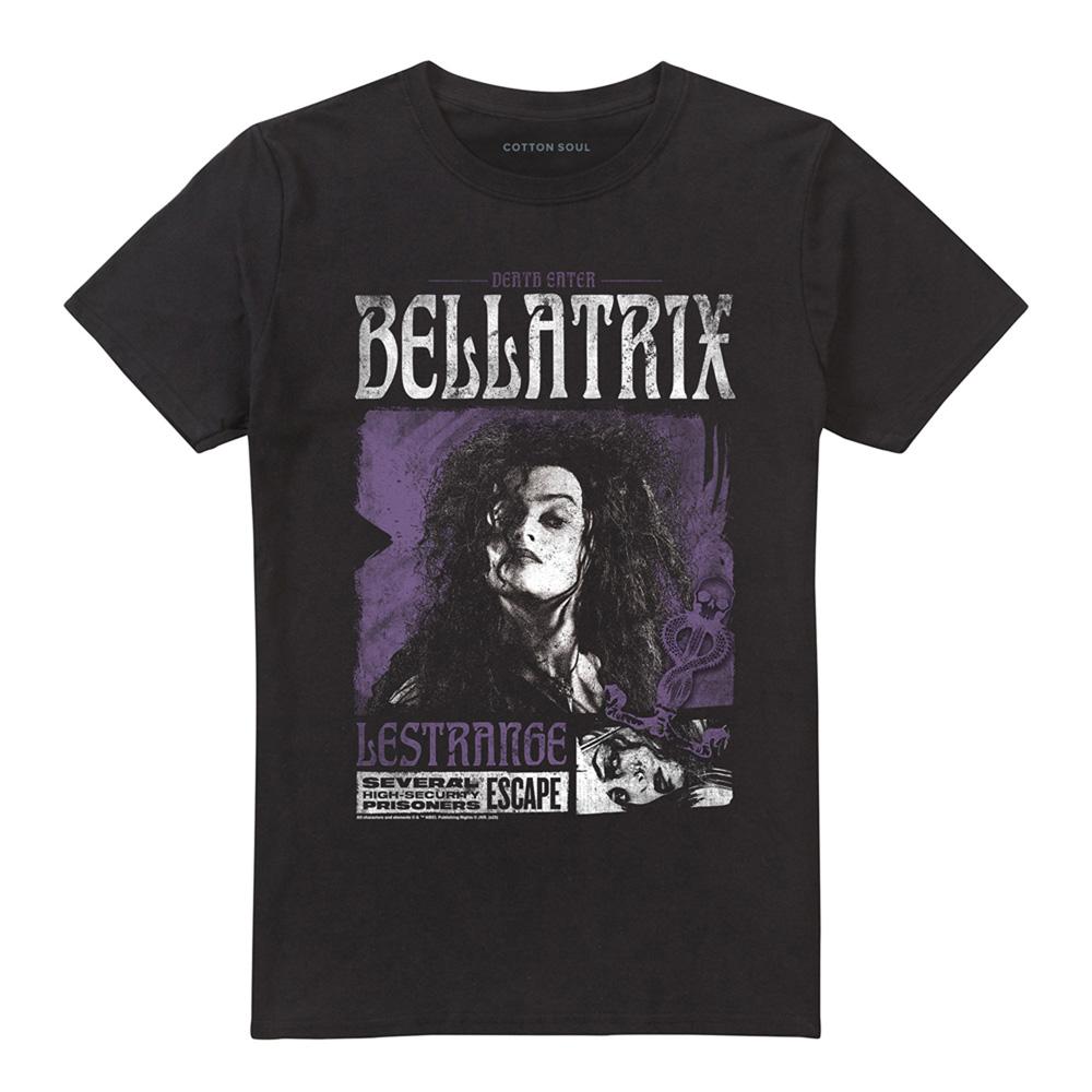 Black - Front - Harry Potter Unisex Adult Bellatrix Lestrange Photo Print T-Shirt