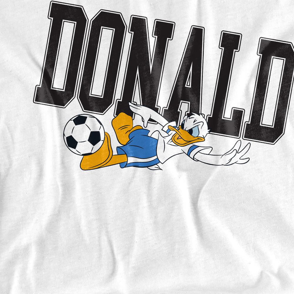 White - Pack Shot - Disney Unisex Adult Kick Donald Duck Football T-Shirt