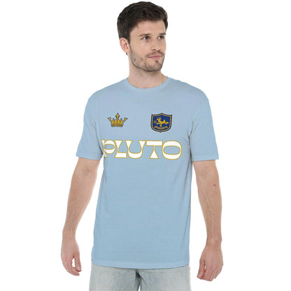 Light Blue - Side - Disney Unisex Adult Pluto Football T-Shirt