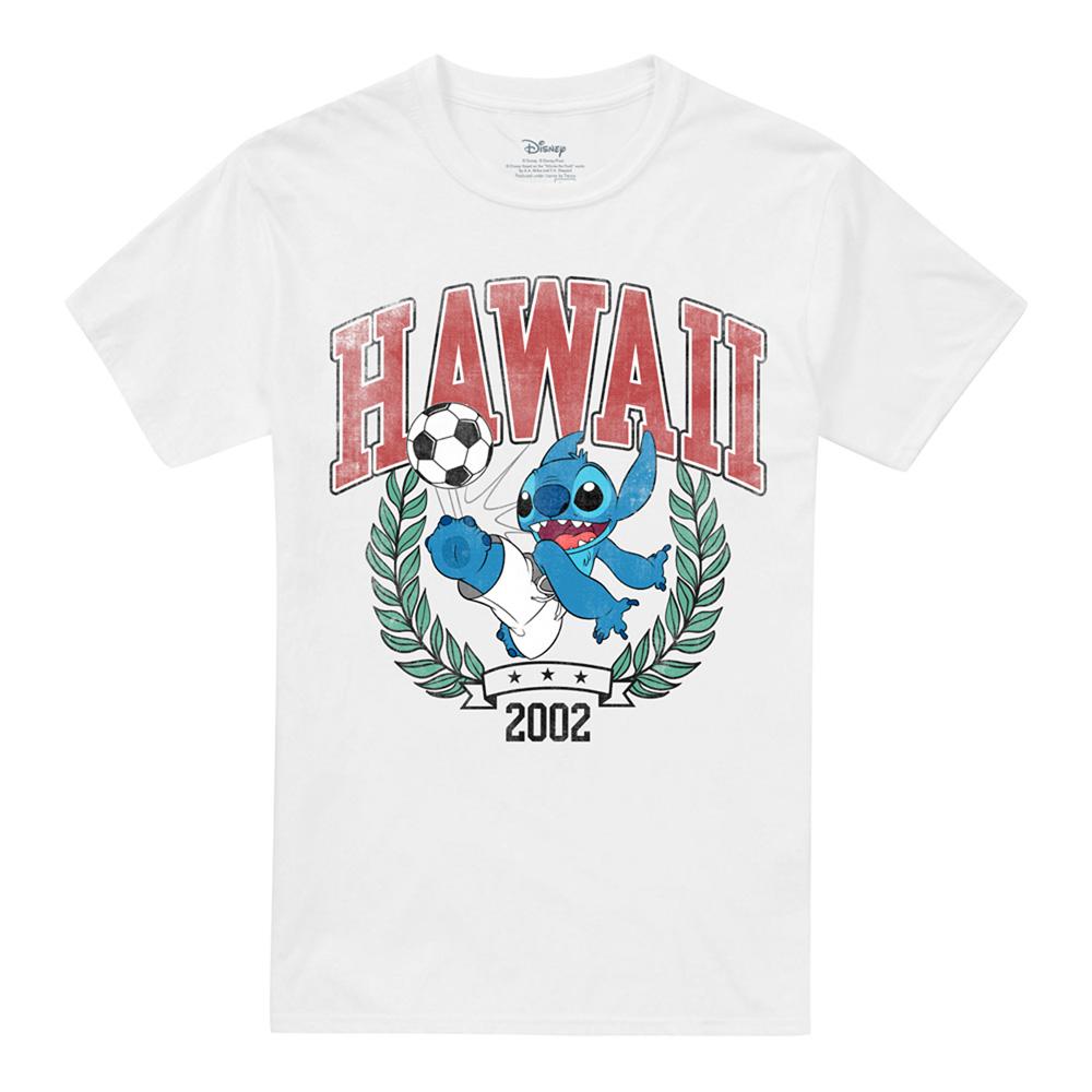 White - Front - Lilo & Stitch Unisex Adult Hawaii Ball T-Shirt