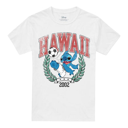 White - Front - Lilo & Stitch Unisex Adult Hawaii Ball T-Shirt