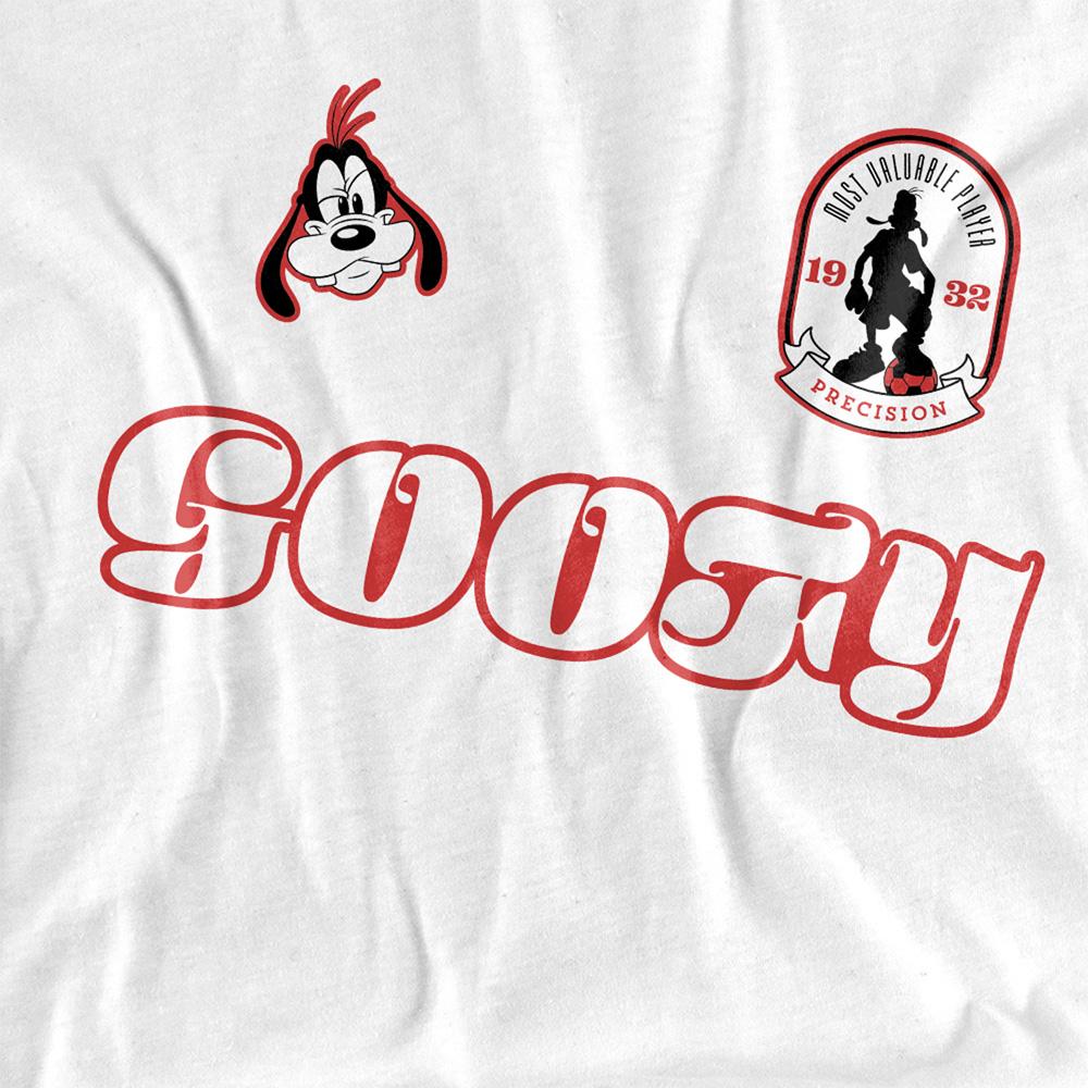 White - Pack Shot - Disney Unisex Adult Goofy Football T-Shirt