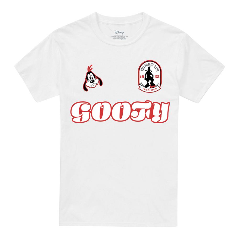 White - Front - Disney Unisex Adult Goofy Football T-Shirt