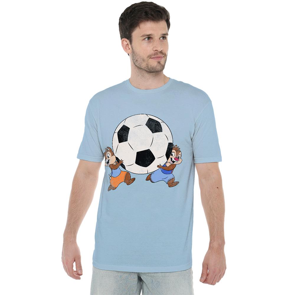 Light Blue - Side - Chip ´N´ Dale Unisex Adult Football T-Shirt