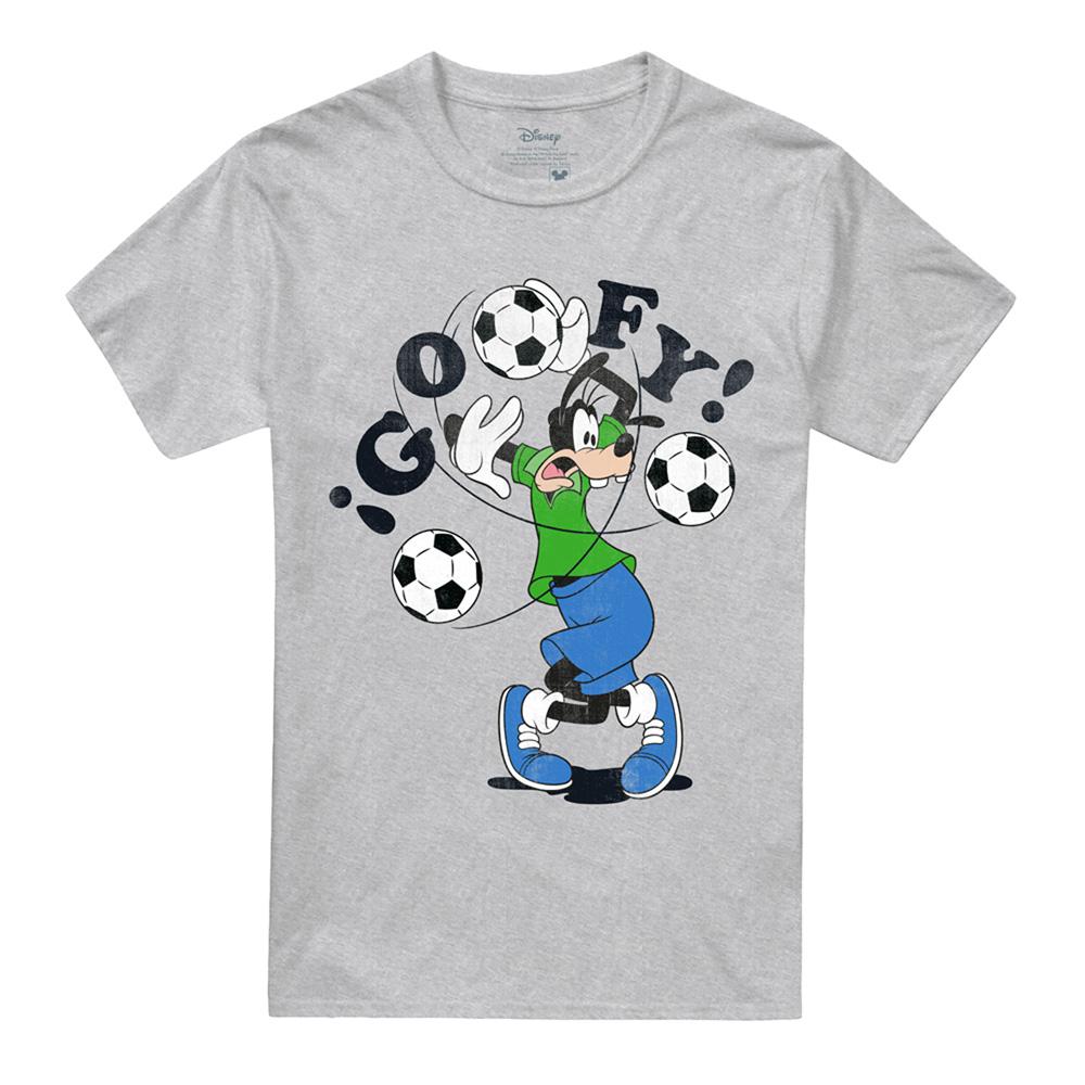 Athletic Heather - Front - Disney Unisex Adult Goofy Football Midweight T-Shirt