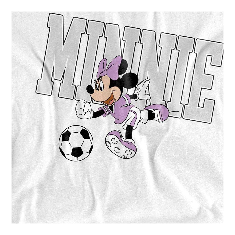 White - Pack Shot - Disney Unisex Adult Kick Minnie Mouse Football T-Shirt
