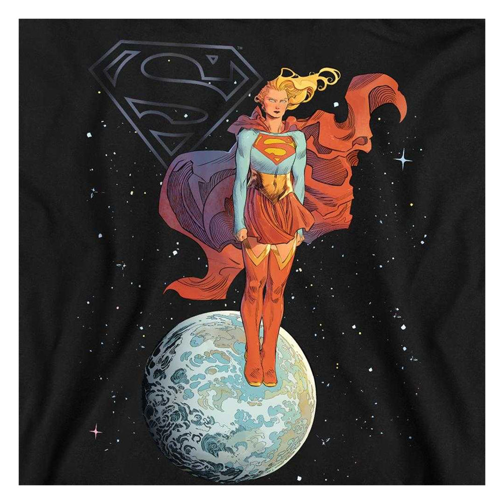 Black - Side - Supergirl Unisex Adult Galactic Woman Of Tomorrow Sweatshirt