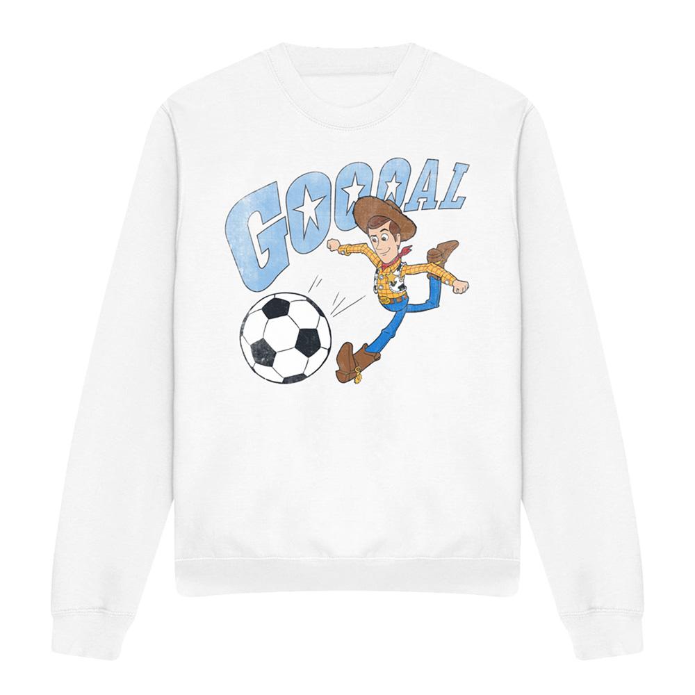 White - Front - Toy Story Unisex Adult Goal Woody Sweatshirt