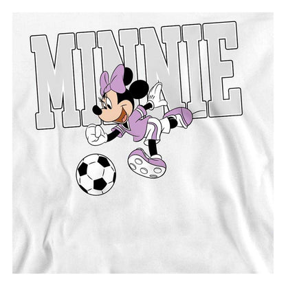 White - Side - Disney Unisex Adult Football Kick Minnie Mouse Sweatshirt
