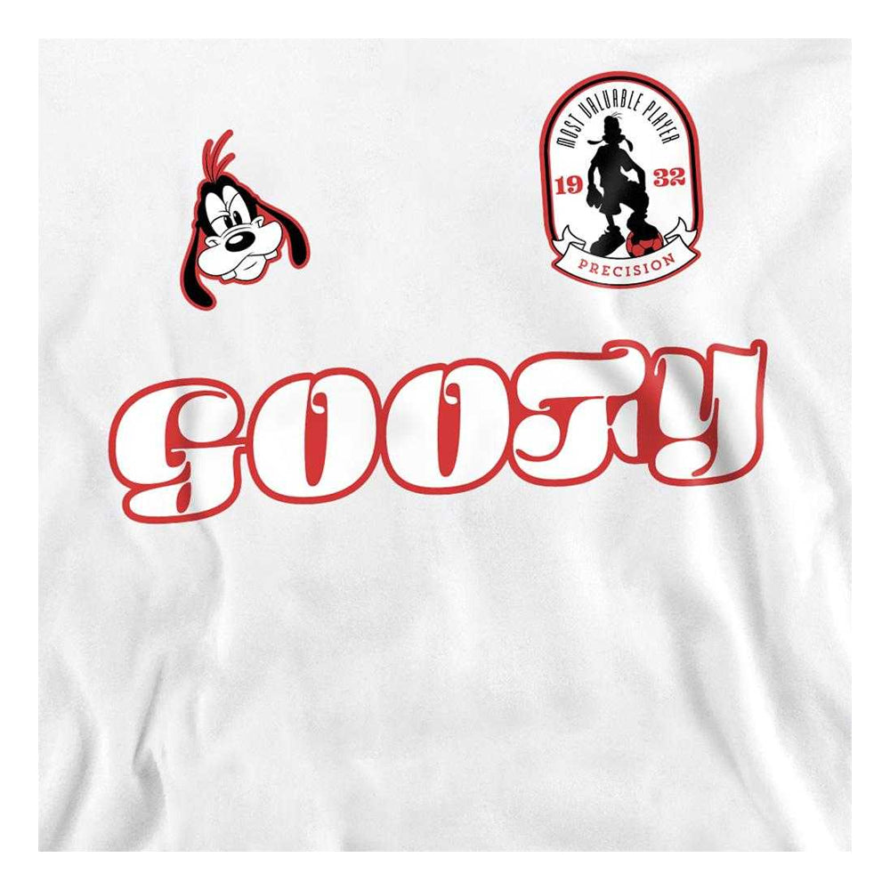 White - Side - Disney Unisex Adult Football Jersey Goofy Sweatshirt
