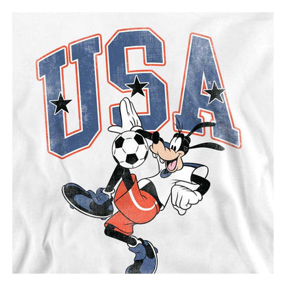 White - Side - Disney Unisex Adult Football USA Goofy Sweatshirt