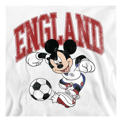 White - Side - Disney Unisex Adult England Football Mickey Mouse Sweatshirt