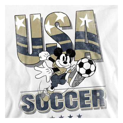 White - Side - Disney Unisex Adult USA Soccer Mickey Mouse Sweatshirt