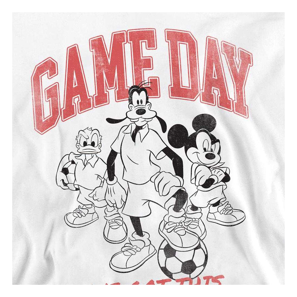 White - Side - Disney Unisex Adult Friends Game Day Mickey Sweatshirt