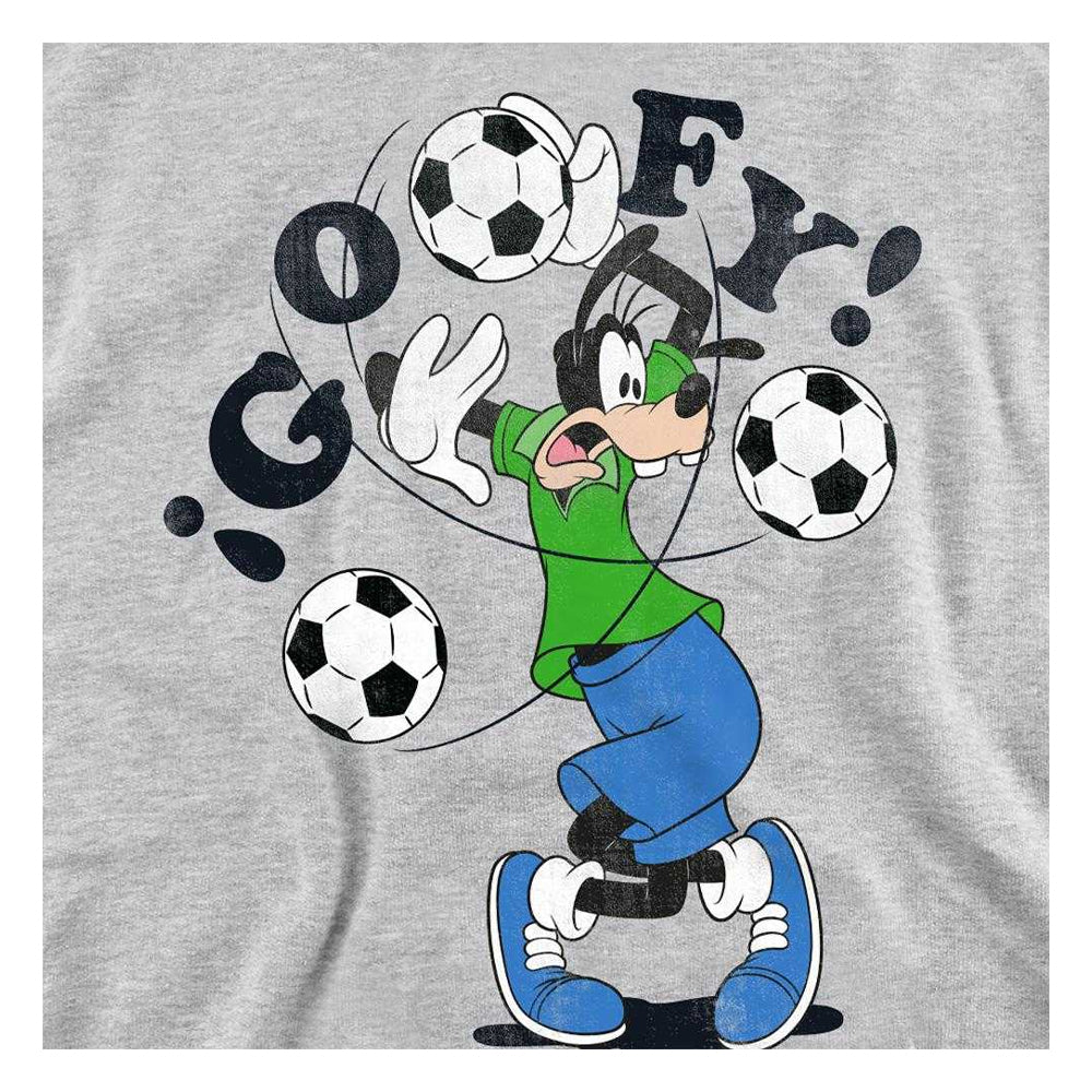 Athletic Heather - Side - Disney Unisex Adult Football Tangle Goofy Sweatshirt