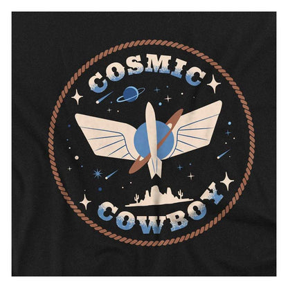Black - Side - Toy Story 5 Childrens-Kids Cosmic Cowboy Badge Sweatshirt