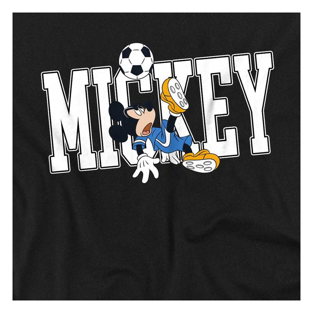 Black - Side - Disney Childrens-Kids Football Kick Mickey Mouse Sweatshirt
