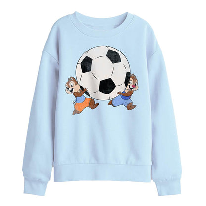 Light Blue - Front - Disney Childrens-Kids Chip and Dale Football Sweatshirt