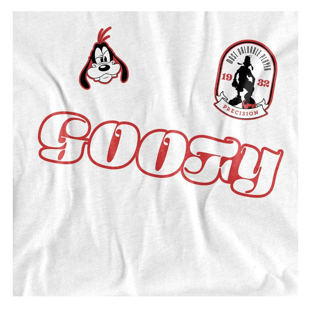 White - Side - Disney Womens-Ladies Goofy Football Jersey Fashion T-Shirt