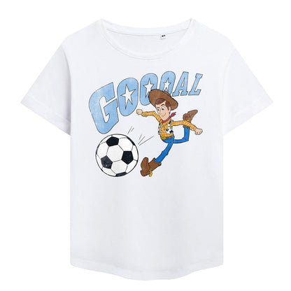 White - Front - Toy Story Womens-Ladies Goal Woody Fashion T-Shirt
