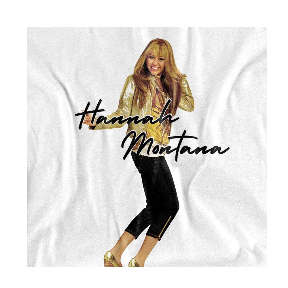White - Side - Hannah Montana Womens-Ladies Hannah Montana Pose T-Shirt