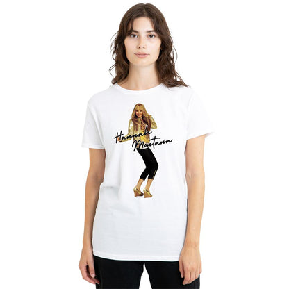 White - Lifestyle - Hannah Montana Womens-Ladies Hannah Montana Pose T-Shirt