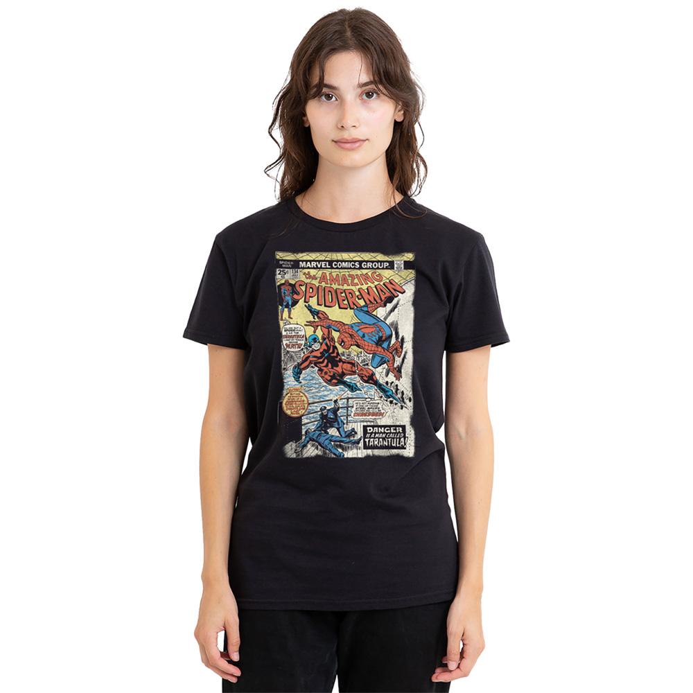 Black - Lifestyle - Spider-Man Womens-Ladies Tarantula Retro T-Shirt