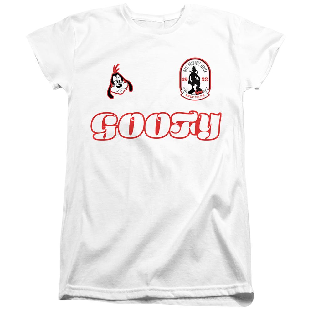 White - Front - Disney Womens-Ladies Goofy Football Jersey T-Shirt