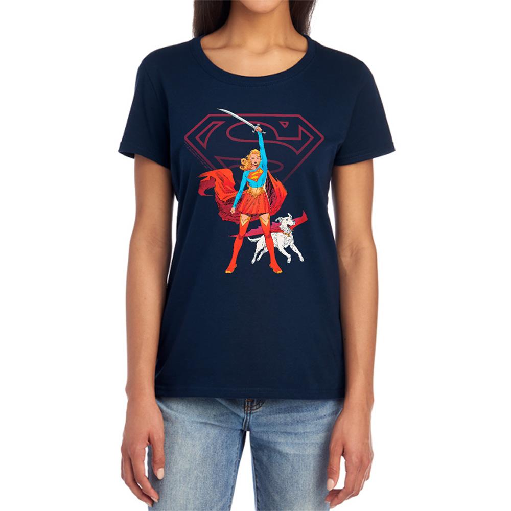 Navy - Lifestyle - Supergirl Womens-Ladies Woman Of Tomorrow Sword T-Shirt
