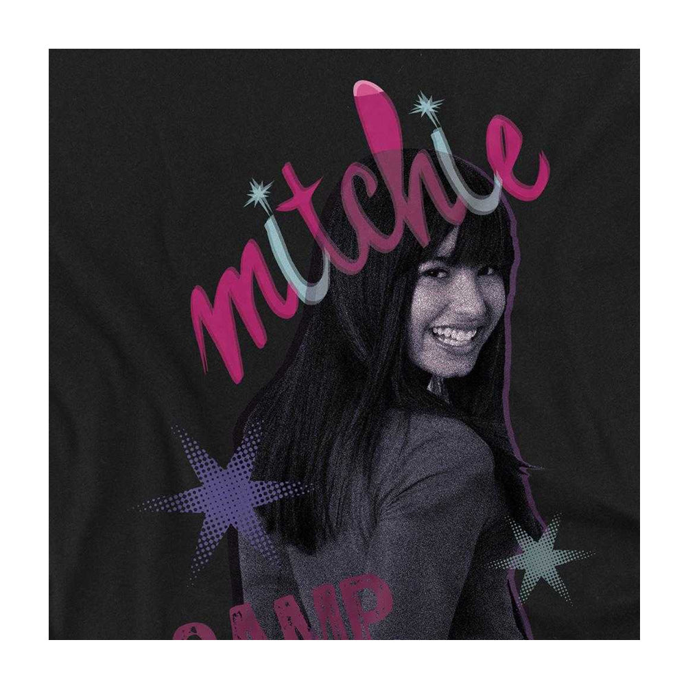 Black - Side - Camp Rock Womens-Ladies Mitchie Airbrush T-Shirt