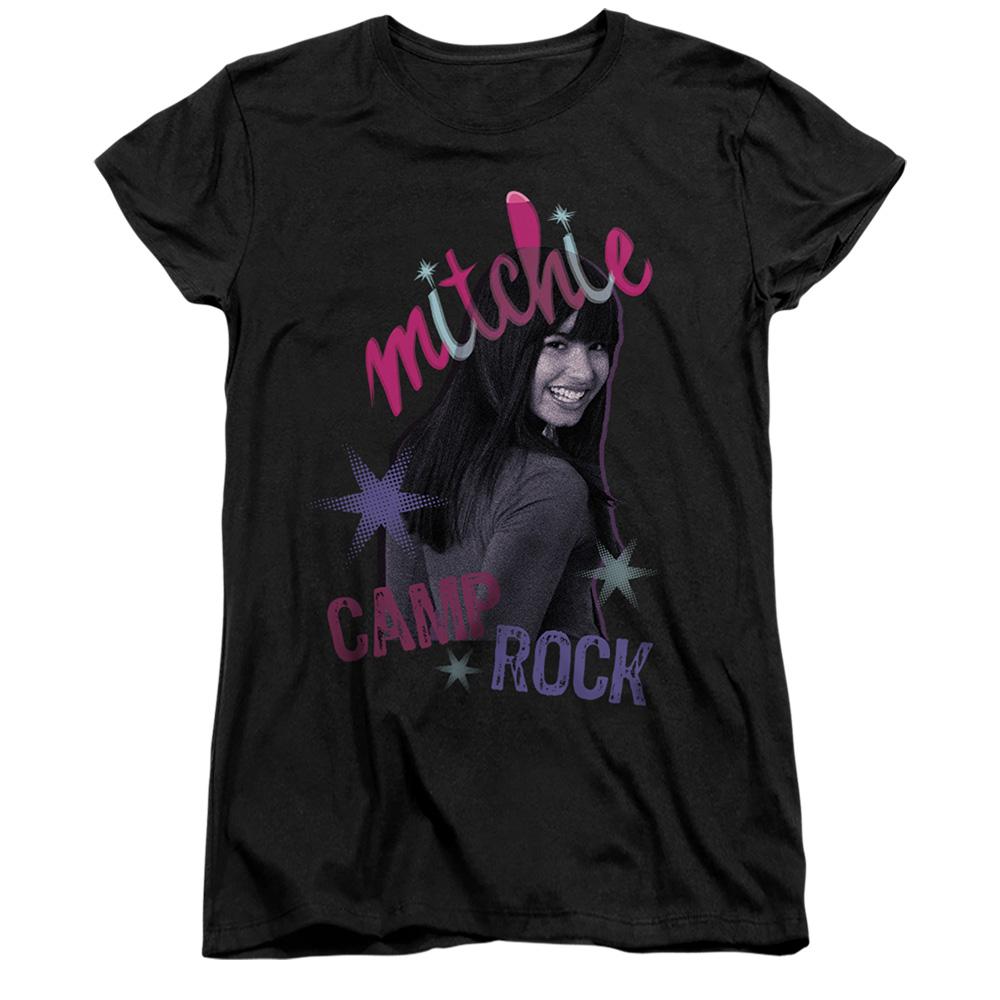 Black - Front - Camp Rock Womens-Ladies Mitchie Airbrush T-Shirt