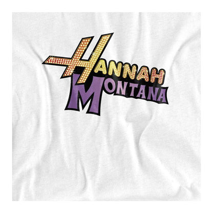 White - Side - Hannah Montana Womens-Ladies Camp Rock Hannah Montana Logo T-Shirt