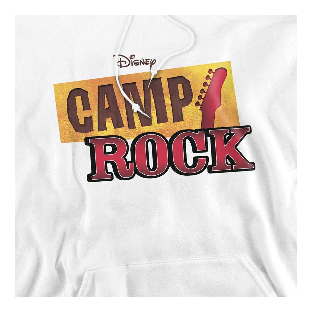 White - Side - Camp Rock Mens Classic Logo Hoodie