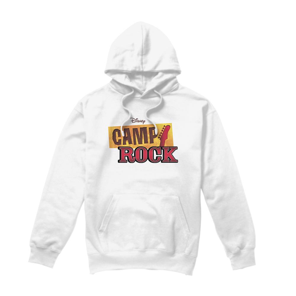 White - Front - Camp Rock Mens Classic Logo Hoodie