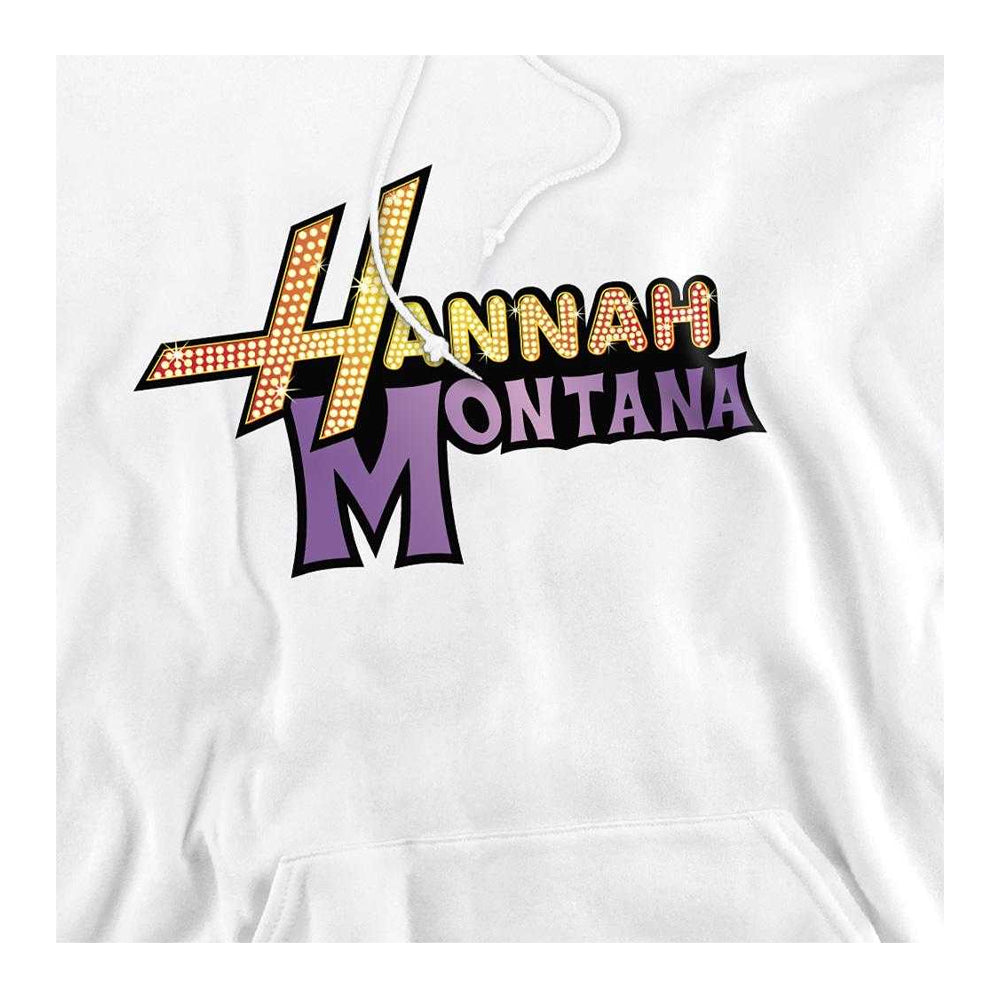 White - Side - Camp Rock Mens Hannah Montana Logo Hoodie